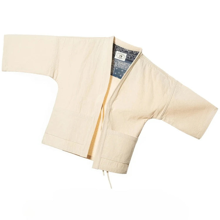 Sports Jacket, Japanese Retro Shirt, Shoulder Length Sportswear, Loose Seven Quarter Sleeves, Solid Color Casual Cardigan