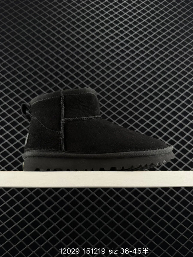 2026 HOT NEW mini boots wool women snow boots real sheepskin wool low-top warm fur shoes men and women winter short boots 36-44