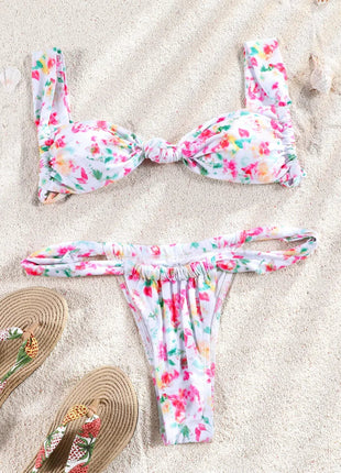 ZRTAK Costume a due pezzi Bikini 2025 Costume da bagno donna Push Up Costume da bagno Bikini sexy Set Costumi da bagno Stampa Beachwear Biquinis solidi platinumshop