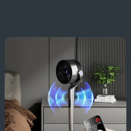 Ventilatore da Terra 220V con Telecomando, Versione Aggiornata, a Frequenza Variabile, Oscillante