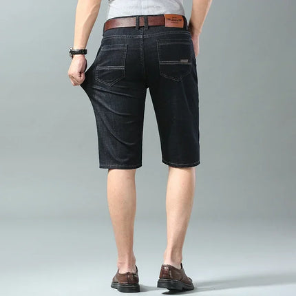 Pantaloncini di jeans da uomo nuovi estivi Moda colore chiaro Casual allentato multi-tasca pantaloni dritti da cinque minuti pantaloncini elastici al ginocchio