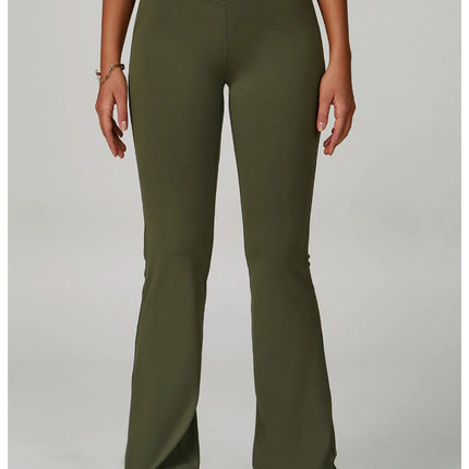 Flared Leggings Women's Wide-leg Pants High Waisted Hip lifting Yoga Pants Quick Drying Running Exercise Fitness Bell bottoms PlatiNum