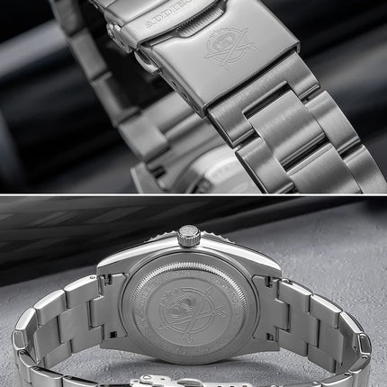ADDIESDIVE 39mm Men's Analog Quartz Watch Ceramic Bezel K1 Domed Glass 200m Water Resistance C3 Super Luminous  Men's Dive Watch