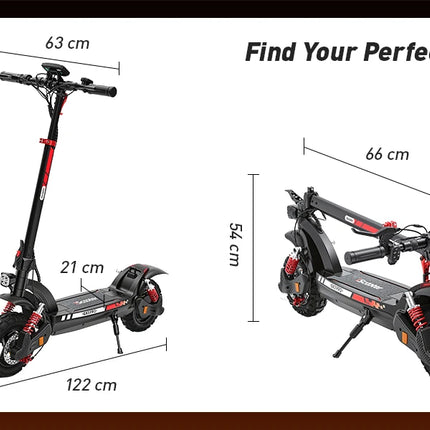Monopattino elettrico iScooter GX3Pro 1500W 50km/h, potente monopattino a batteria 48V 17.5Ah, pneumatici antiscivolo da 11 pollici per fuoristrada, autonomia massima 60km.