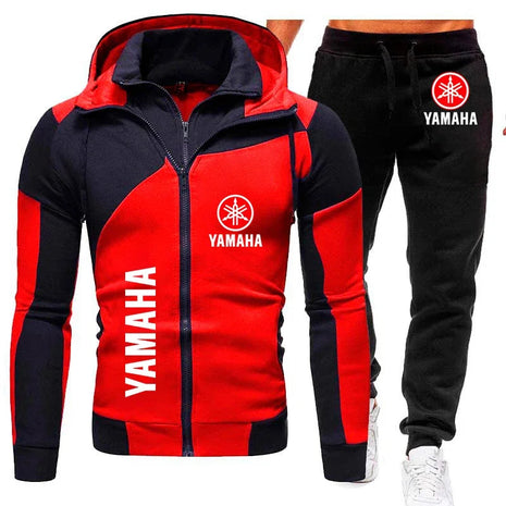 Yamaha men's autumn and winter fashion sports suit, including zipper sweater and sports pants, provides comfort and casual style PlatiNum