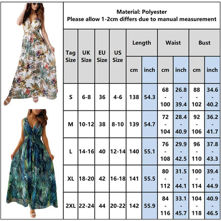 Abito da spiaggia da donna senza schienale con allacciatura Abito da spiaggia sexy con scollo a V Boho Abiti lunghi estivi Elegante stampa senza maniche Lady Maxi Dress Vestidos