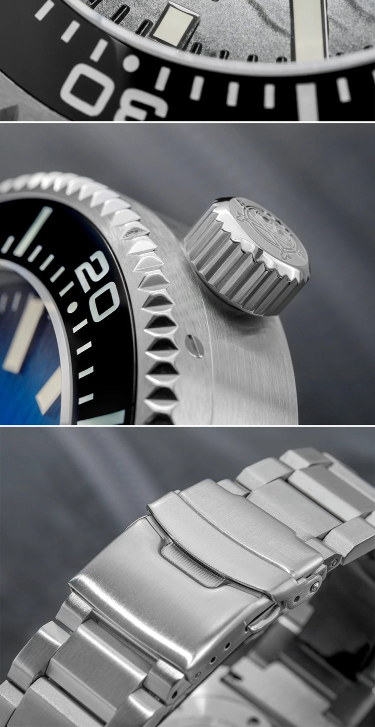 ADDIESDIVE New Men's Automatic Dive Watch Sapphire Crystal 3D Dial Ultra Bright Lume 1000m Water Resistance Men's Business Watch