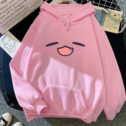 Tako Takodachi Face Hoodie Anime Hololive Hoodies Winter Women Spring/Autumn Tops Unisex Sweatshirt Vintage Harajuku Sudaderas