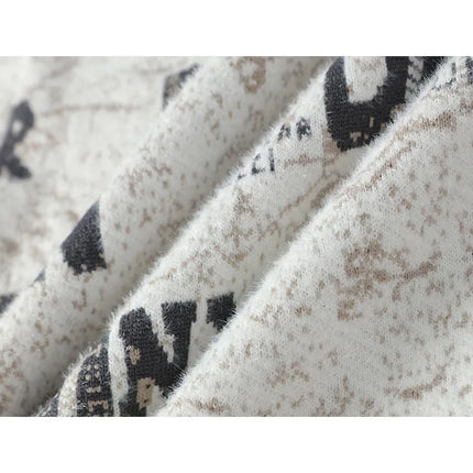 Autumn Winter Men's New Letter Sweater, High-quality Men's Brand Pullover, Warm Knit Tops High Street Trend Base Shirt