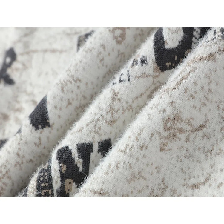 Autumn Winter Men's New Letter Sweater, High-quality Men's Brand Pullover, Warm Knit Tops High Street Trend Base Shirt
