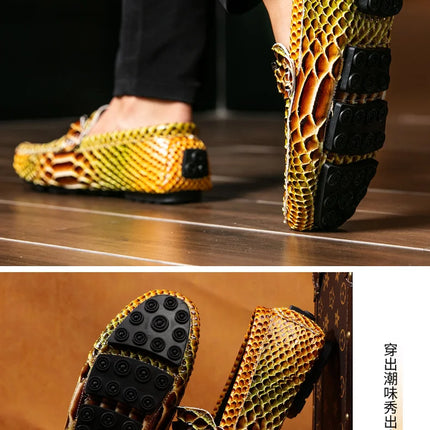 Mocassini in Pelle da Uomo 39-46, Scarpe Eleganti per Matrimoni e Feste, Calzature di Alta Qualità, Mocassini Slip-on di Lusso per Uomo