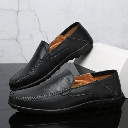 Scarpe Casual in Pelle da Uomo, Sneakers Estive di Lusso in Vera Pelle, Mocassini Italiani Traspiranti Slip-on