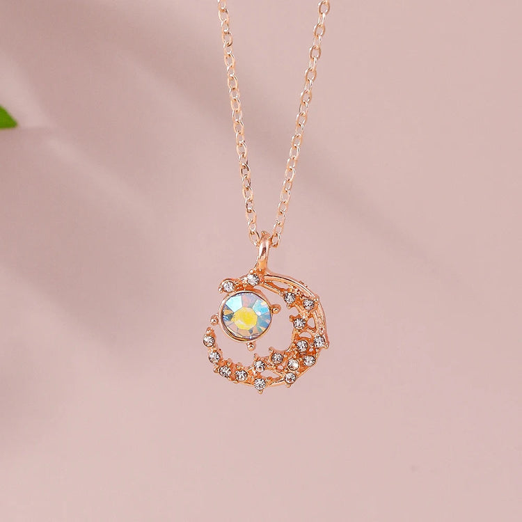 Y2K Crystal Butterfly Heart Necklace Fashion Kpop Shiny Clavicle Chain Necklaces for Women Girls New Trend Party Gifts Jewelry PlatiNum