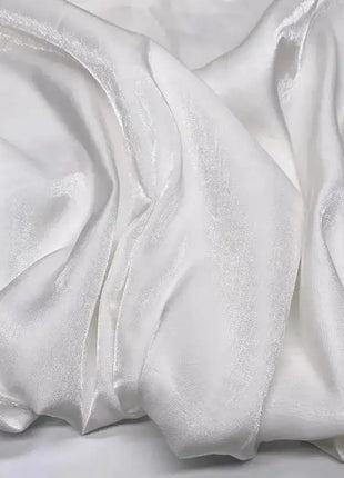 Tessuto di raso setoso in cristallo di vetro, tessuto iridescente glitterato, materiale per abiti lucidi, tessuto per indumenti lucido