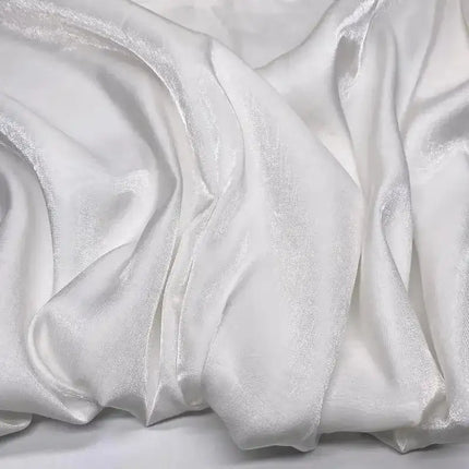 Tessuto di raso setoso in cristallo di vetro, tessuto iridescente glitterato, materiale per abiti lucidi, tessuto per indumenti lucido