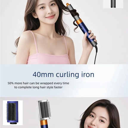 6-in-1 multifunctional hair styler, 110,000 RPM high-speed hair care, ionic hair dryer, quick drying, automatic curling set