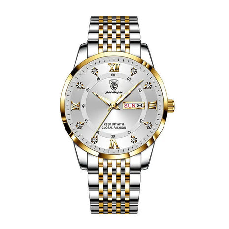 Men's watch with double calendar, waterproof, with night light, Korean edition, fashion watch, birthday gift for men, surprise