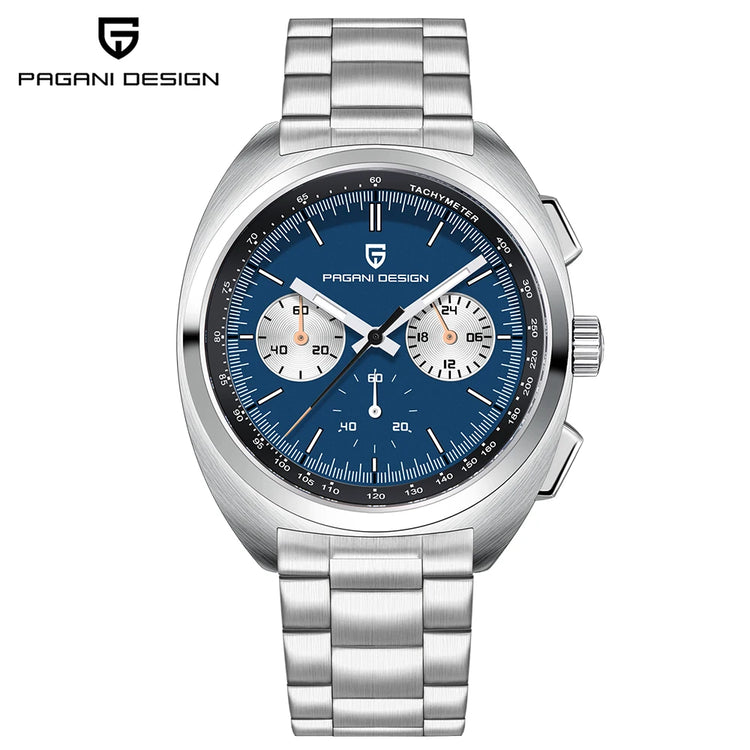 Orologio da Uomo PAGANI DESIGN con Quadrante Giallo, Cronografo al Quarzo, Movimento Giapponese VK63, Vetro Zaffiro, Impermeabile, Novità 2026