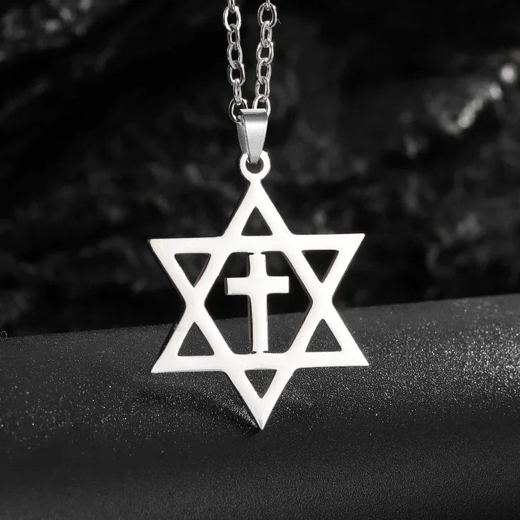 Vintage Christian Ice Crystal Jesus Head Pendant Necklace for Men and Women Cross Catholic Amulet Jewelry PlatiNum