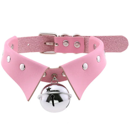 1Pc Harajuku Cuore Sexy Rivetti Cuoio DELL'UNITÀ di elaborazione Nero Goth Punk Girocollo Per Y2K Ragazze FAI DA TE Goth Star Pentagramma Collane Grosse Gioielli PlatiNum