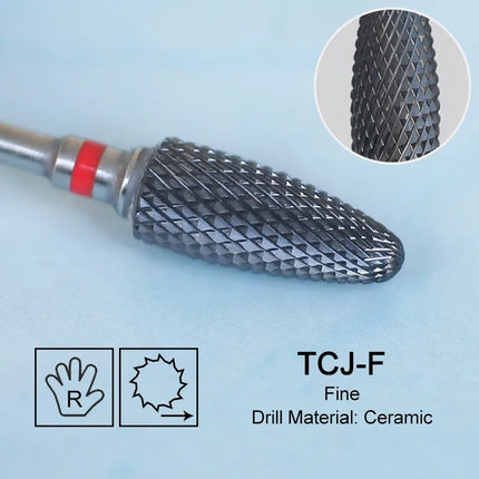 Pink Ceramic Carbide Nail Drill Bits Milling Cutter For Gel Polish Remover Electric Nail Machine Polishing Peeling File Home Salon Manicure Pedicure Accessories