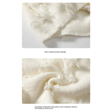 2026 Autumn Winter Crew Neck Sweater For Men Fashion Japanese Style Loose Casual Knit Pullover Long Sleeve Tops