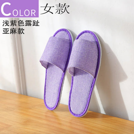 5 pairs/lot men women disposable hotel slippers guest cotton slides home travel SPA slipper hospitality cheap indoor slip-on