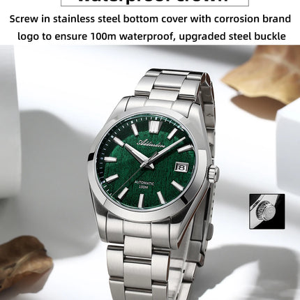 ADDIESDIVE Top Brand Automatic Watch For Men Sapphire Glass Unique Bark Texture Waterproof Luminous Mechanical Watch New AD2075