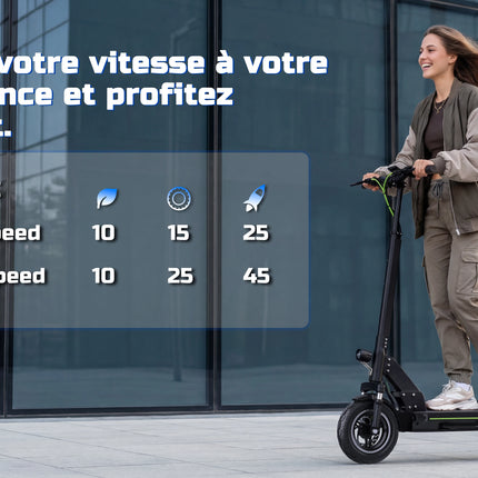 Monopattino Elettrico TODIMART D6 per Adulti, Pneumatici Fuoristrada da 10 Pollici, Autonomia 45-50KM, Batteria 48V 13AH, Motore 500W, Monopattino Elettrico Pieghevole, Doppi Freni e Sospensioni, 3 Modalità di Velocità