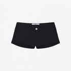 Tank Summer Women's Black Ultra-Short Shorts, Low-Waist Tight-Fitting Hot Pants, Suitable for All Kinds of Basic Styles with Camisoles and Short Sleeves PlatiNum