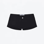 Tank Summer Women's Black Ultra-Short Shorts, Low-Waist Tight-Fitting Hot Pants, Suitable for All Kinds of Basic Styles with Camisoles and Short Sleeves PlatiNum
