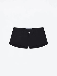 Tank Summer Women's Black Ultra-Short Shorts, Low-Waist Tight-Fitting Hot Pants, Suitable for All Kinds of Basic Styles with Camisoles and Short Sleeves