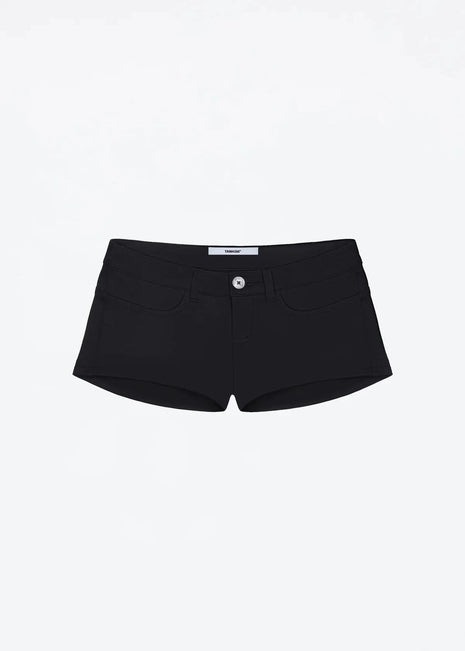 Tank Summer Women's Black Ultra-Short Shorts, Low-Waist Tight-Fitting Hot Pants, Suitable for All Kinds of Basic Styles with Camisoles and Short Sleeves PlatiNum