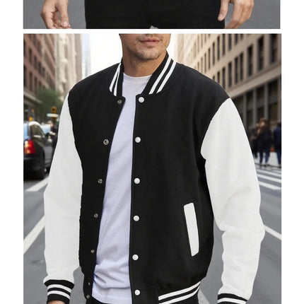 New York Land Of Dreams Capital Of Liberly Baseball Jersey Men Retro Soft Coat Trendy American Jackets Autumn Fleece Men Top
