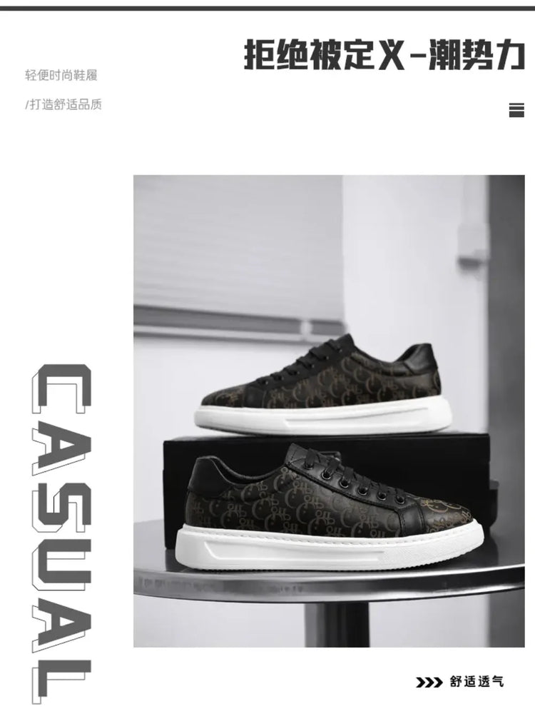 2026 Sneakers Casual Mens Designer Easy Matching Luxury Board Shoes Fashion Split Leather Flat Platform Gym Shoes