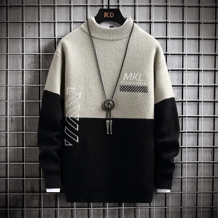 Fashion Sweater For Men Pullovers Men's Clothing Knit Men's Sweat-shirt Autumn Casual Hombre Warm Solid Spring Male Streetwear