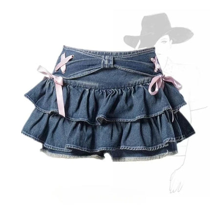 Damen-Vintage-Y2K-Jeans-Minirock der 90er-Jahre, Nietengürtel, sexy, A-Linie, für den täglichen Sommergebrauch, Neue Kollektion 2026