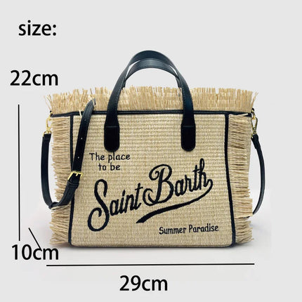 Fashion Classic Women's Tote Bag High Quality Tassel Shoulder Bag Trend Brand Elegant Ladies Beach Bag Designer Luxury Handbag PlatiNum