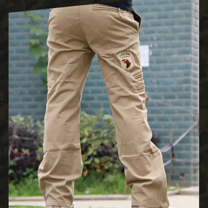 Men's Cargo Pants Outdoors Style Tactical Pants Male Camo Jogger Plus Size Cotton Many Pocket Men Camouflage Black Trousers