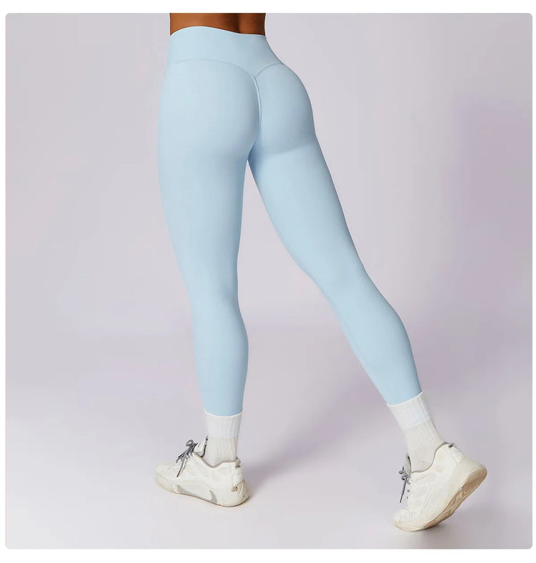 High Waist Yoga Leggings Women Push Up Sport Leggings Fitness Running Hip Lift Yoga Pants Highly Elastic Gym Workout Leggings PlatiNum