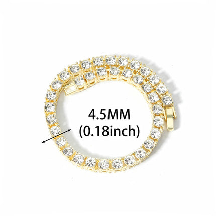 Classical 4MM Tennis Chain Iced Out Bracelet Necklace Men Fashion Hip Hop Jewelry Women 8/16/18/20/24inch Choker Punk Party Gift PlatiNum