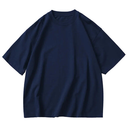 11.29oz 320Grams Heavy Cotton Weight Oversized Loose Men T-shirt Solid Color Drop Shoulder Short Sleeve High Quality PlatiNum