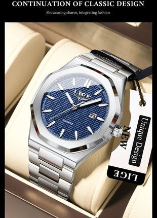 LIGE Orologio da donna elegante e lussuoso, orologio classico alla moda con data automatica, cinturino in acciaio inossidabile, orologi luminosi impermeabili per donna, regalo per signora platinumshop