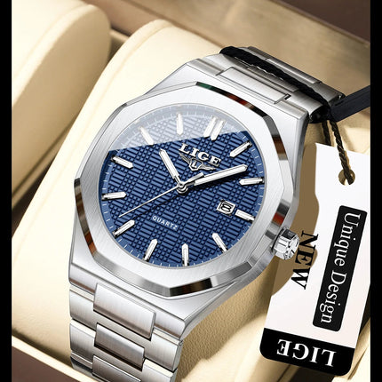 LIGE Orologio da donna elegante e lussuoso, orologio classico alla moda con data automatica, cinturino in acciaio inossidabile, orologi luminosi impermeabili per donna, regalo per signora platinumshop