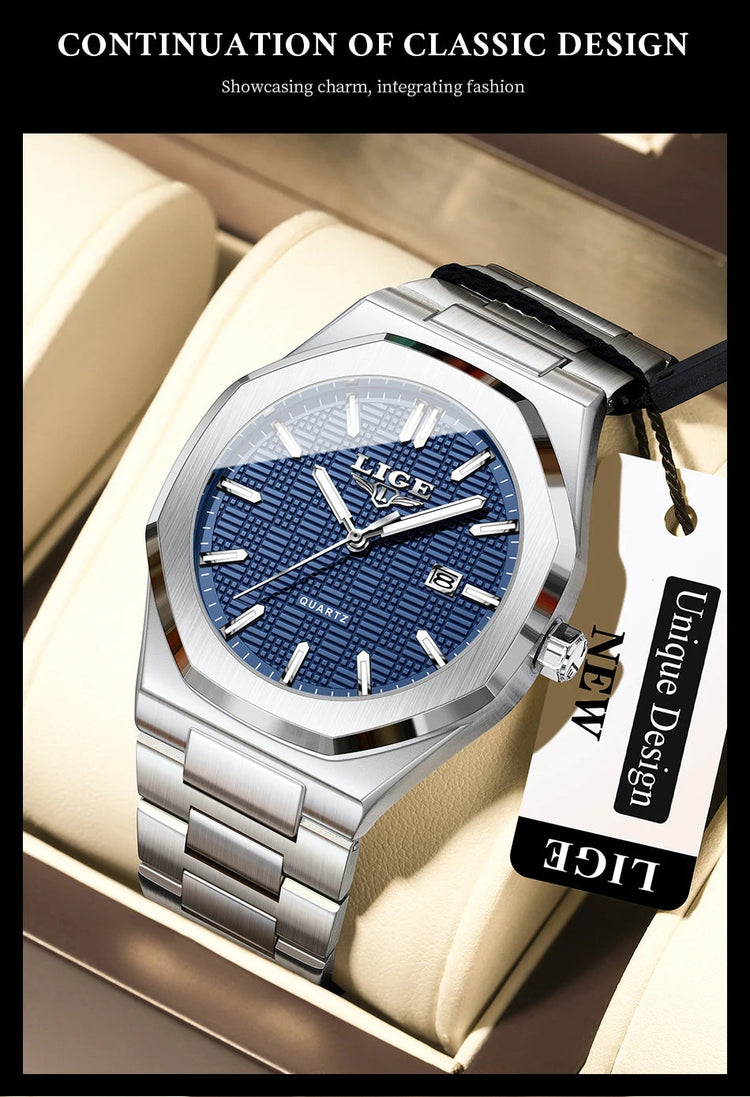 LIGE Orologio da donna elegante e lussuoso, orologio classico alla moda con data automatica, cinturino in acciaio inossidabile, orologi luminosi impermeabili per donna, regalo per signora platinumshop