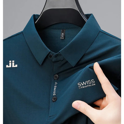 BROWON 2025 Summer 2025 Trends Polo Shirt Men's Short Sleeve Wrinkle-Resistant Turn-Down Collar Slim Cool Business Tee Shirt Homme