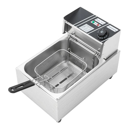EF-81 220V 2500W Euro Plug 6L Singolo Cilindro Forno per Alimenti Commerciale Friggitrice Per Fare Patatine Pollo Fritto Pollo
