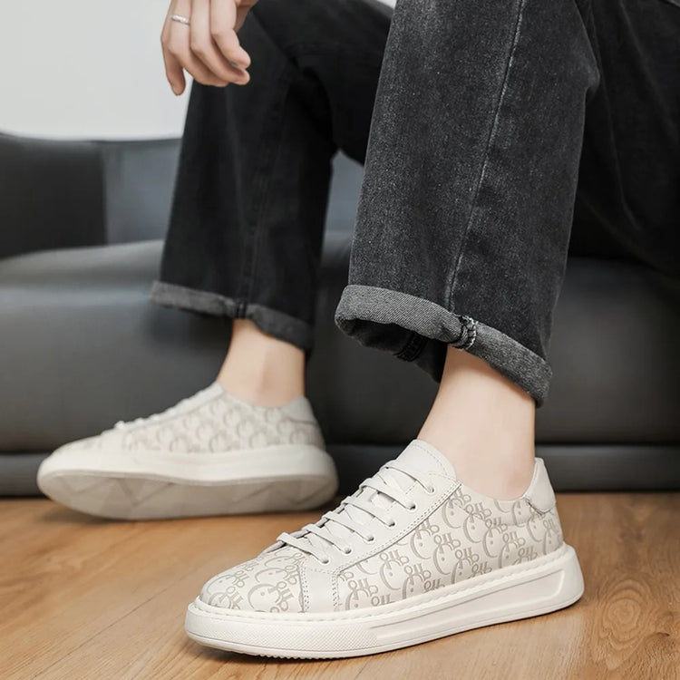 2026 Sneakers Casual Mens Designer Easy Matching Luxury Board Shoes Fashion Split Leather Flat Platform Gym Shoes