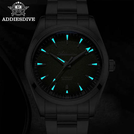 ADDIESDIVE Luxury 39mm Men Automatic Watch 8215 Mechanical BWG9 Super Luminous 100m Waterproof Watches Bubble Glass Men‘s Watch