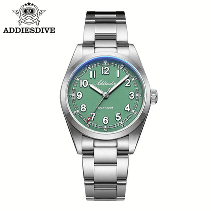ADDIESDIVE Luxury Men's Watch 100m Water Resistance Sapphire Glass BGW9 Super Luminous Quartz Movement Stainless Steel Bracelet